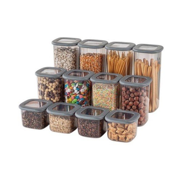 Plastové dózy v sadě 24 ks na potraviny Fresco – Hermia-image-2