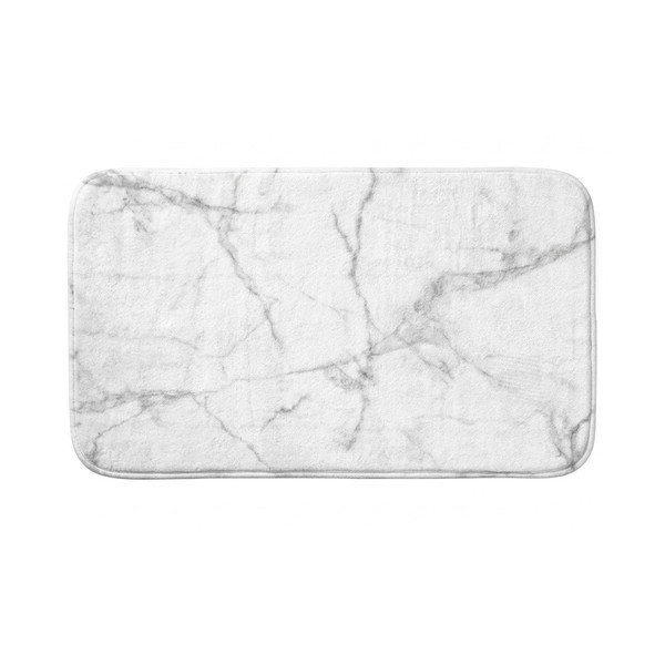 Bílá/šedá textilní koupelnová předložka 45x75 cm Marbre – douceur d'intérieur