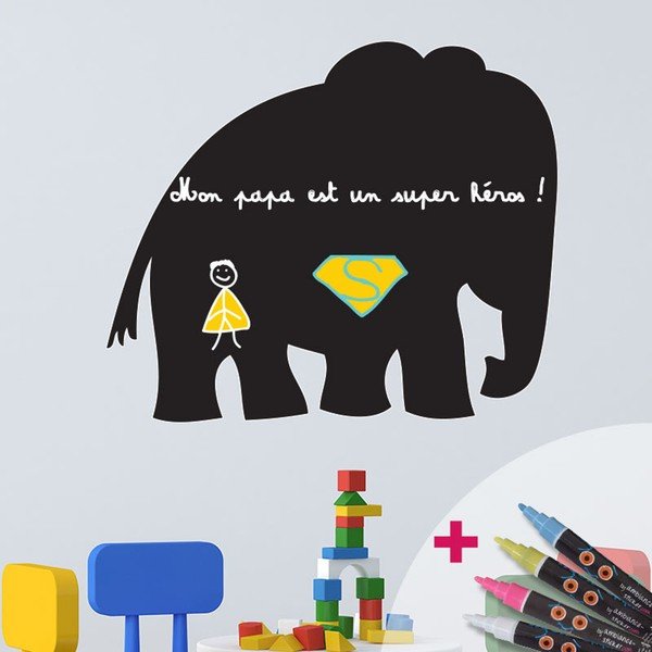 Set popisovací samolepky a 4 fixů Ambiance Elephant