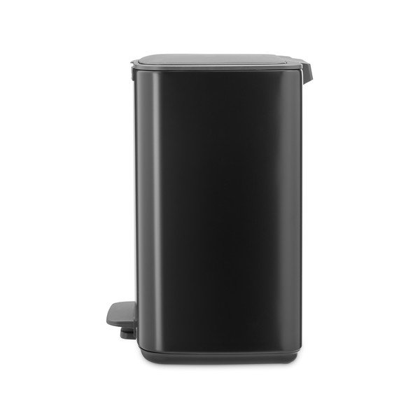 Matně černý nášlapný ocelový odpadkový koš 12 l Bo – Brabantia-image-3