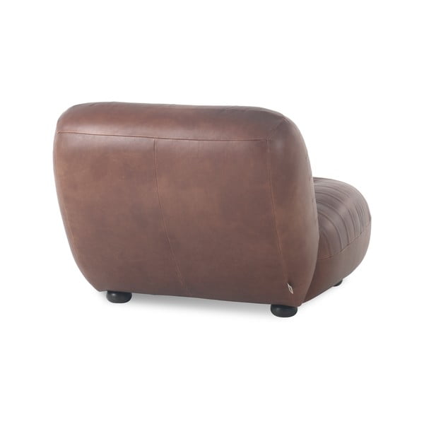 Hnědé kožené křeslo Wyatt – Dutchbone-image-3