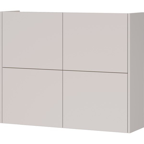 Krémová matná závěsná skříňka 97x79x27 cm Binetto – Germania