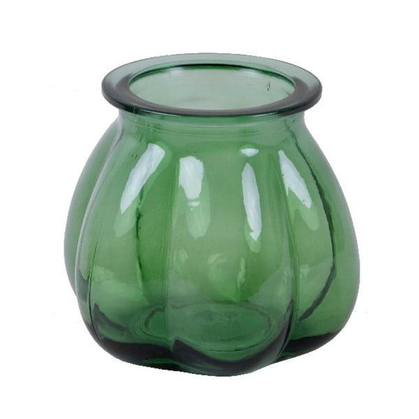 Zelená váza z recyklovaného skla Ego Dekor Tangerine, výška 16 cm