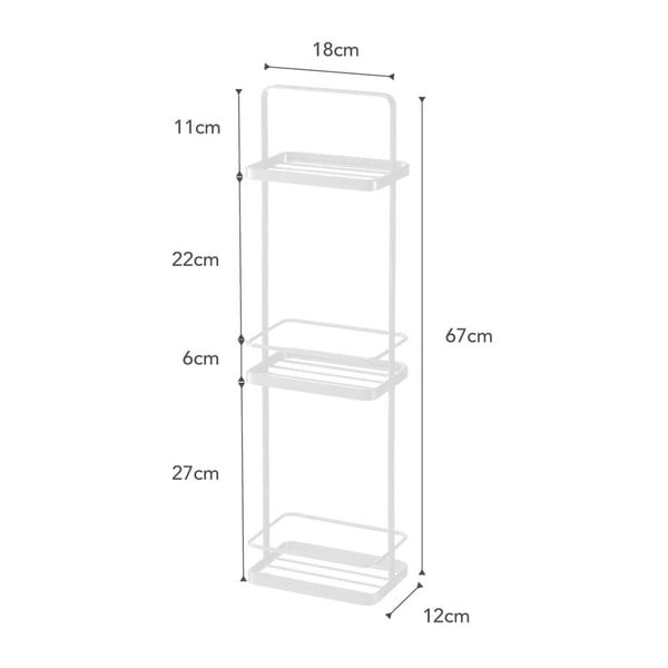 Bílý stojan do koupelny s 3 policemi YAMAZAKI Takamtsu-image-2