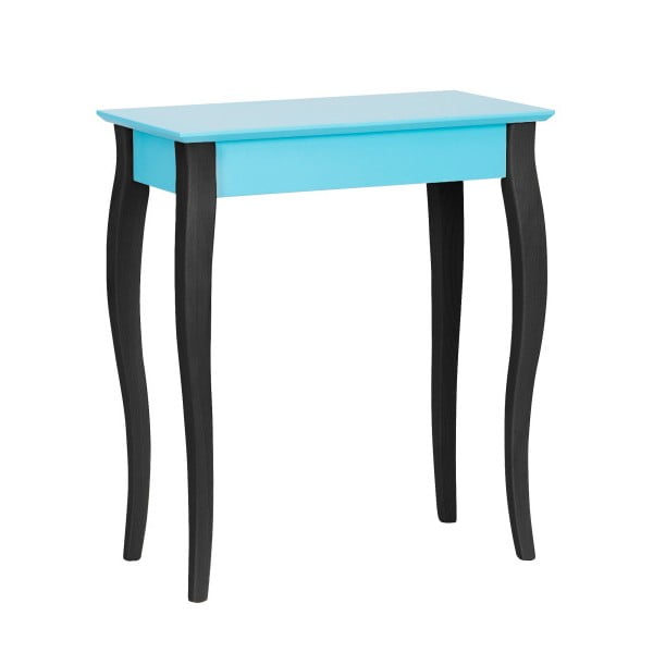 Tyrkysový konzolový stolek s černými nohami Ragaba Lilo, šířka 65 cm