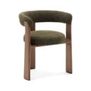Khaki/hnědé jídelní křeslo s područkami z jasanového dřeva Granite – Kave Home