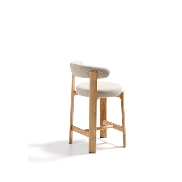 Béžová/ve světle přírodní barvě barová židle z jasanového dřeva (výška sedáku 65 cm) Granite – Kave Home-image-4