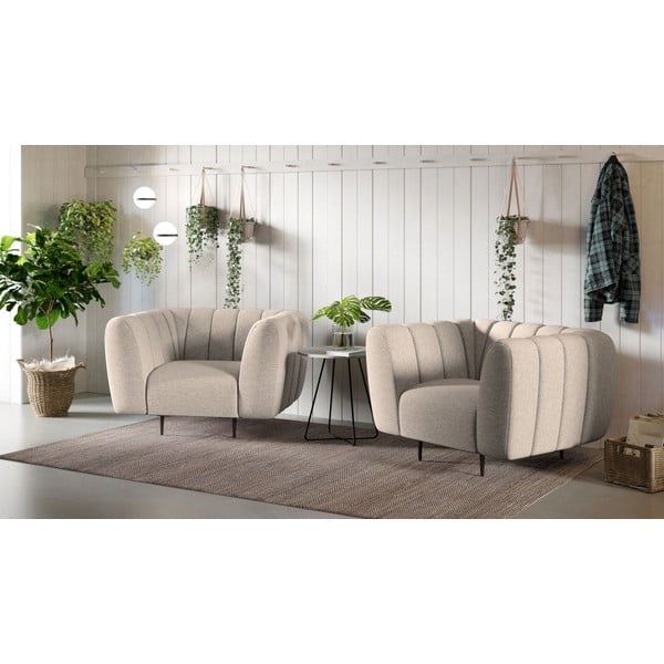 Béžové křeslo Shel – Ghado-image-4