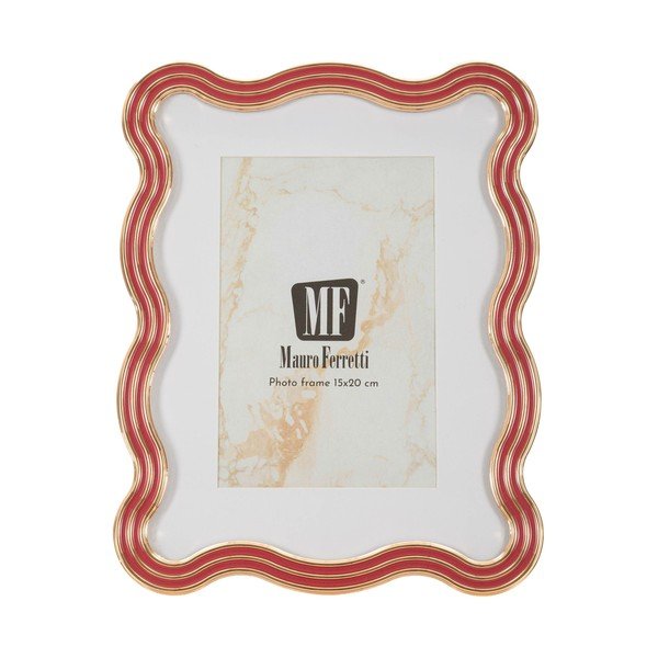 Červený/ve zlaté barvě kovový/skleněný stojací rámeček 17,5x22,5 cm Elizabeth – Mauro Ferretti-image-2