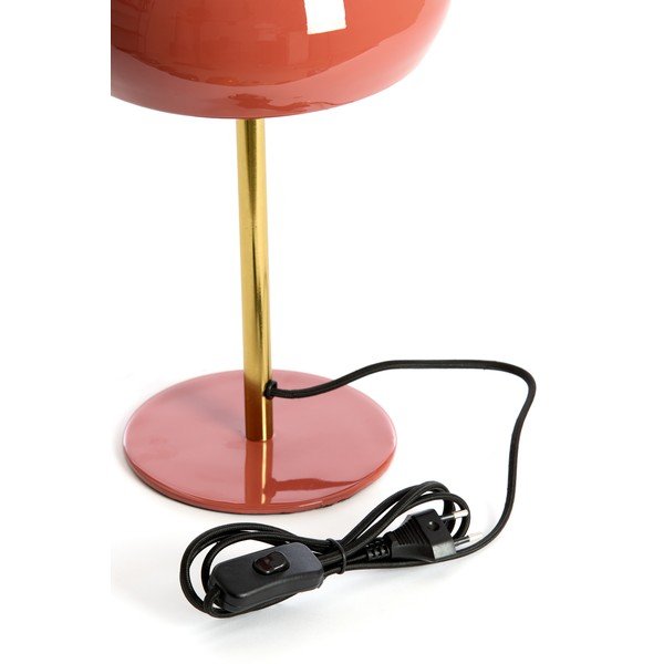 Stolní lampa v lososové barvě s kovovým stínidlem (výška 34 cm) Surin – Light & Living-image-3