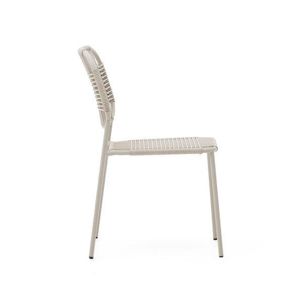 Béžová kovová zahradní židle Talaier – Kave Home-image-2