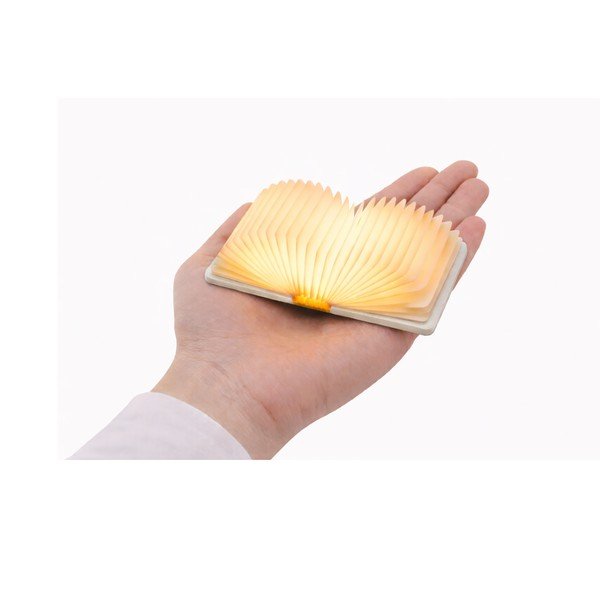 Bílá přenosná světelná dekorace na USB BookLight – Gingko-image-3