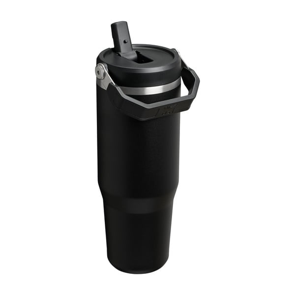 Černá termoska z nerezové oceli 890 ml IceFlow™ Flip Straw 2.0 Tumbler Black – Stanley-image-1