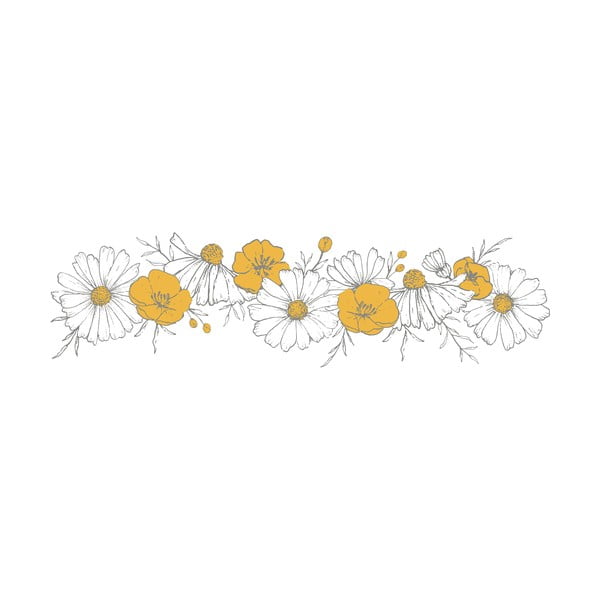 Dětská samolepka 64x18 cm Flowers Braid – Lilipinso
