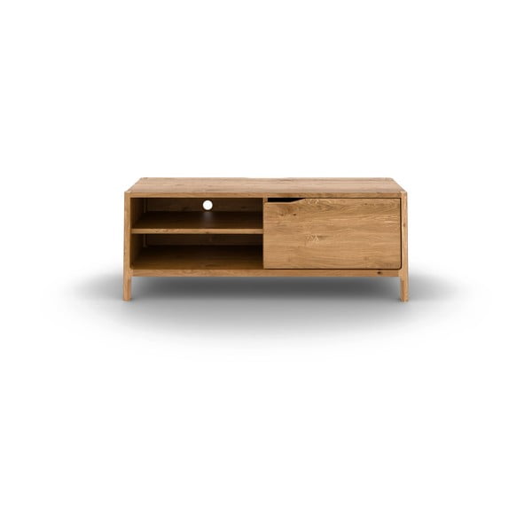 TV stolek z dubového dřeva v přírodní barvě 111x48 cm Twig – The Beds