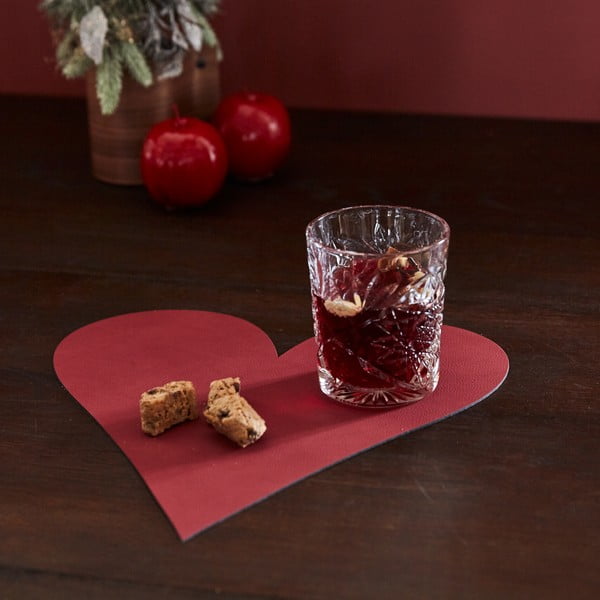 Prostírání z eko kůže 30x30 cm Heart Nupo – LIND DNA-image-1