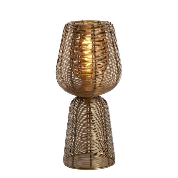 Kovová stolní lampa v bronzové barvě (výška 42 cm) Aboso – Light & Living-image-1