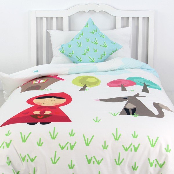 Dětské bavlněné povlečení na peřinu a polštář Mr. Fox Grandma, 140 x 200 cm-image-1