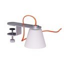 Šedá stolní lampa se skleněným stínidlem (výška 23 cm) Lure – Hübsch