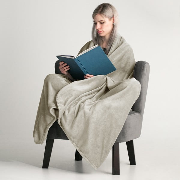 Béžová deka z mikroplyše 160x210 cm Mic – Restilo-image-1