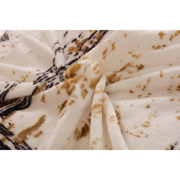 Černo-krémové povlečení na jednolůžko z mikroplyše 140x200 cm Enrico – My House-image-1