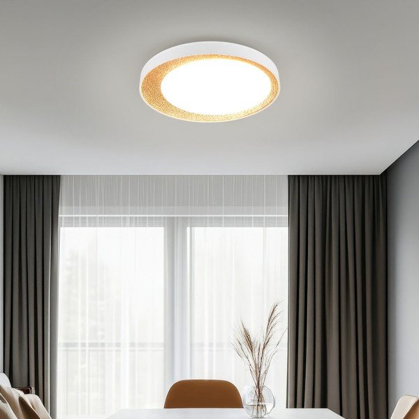 Bílo-světle hnědé LED stropní svítidlo ø 45 cm Aleta – Reality-image-1