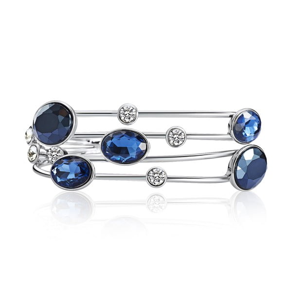 Postříbřený náramek s modrými krystaly Swarovski Saint Francis Crystals Reina-image-2