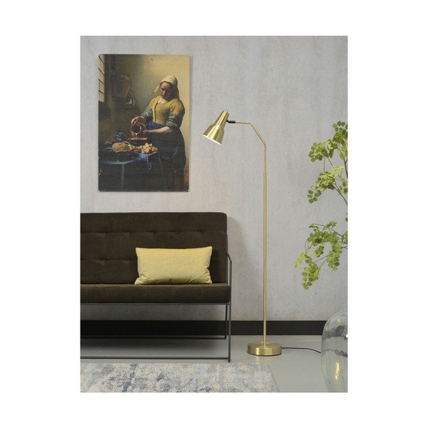 Stojací lampa s kovovým stínidlem ve zlaté barvě (výška 140 cm) Valencia – it's about RoMi-image-3