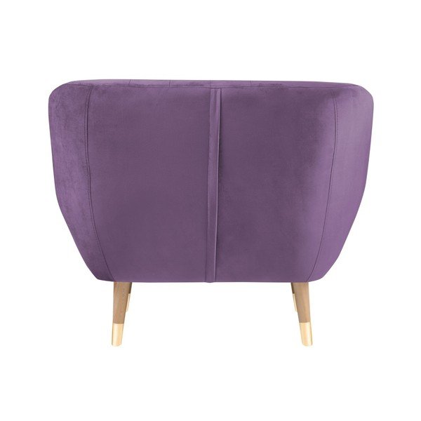 Fialové sametové křeslo Mazzini Sofas Benito-image-4