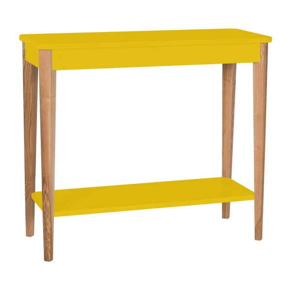 Žlutý konzolový stolek Ragaba Ashme, šířka 85 cm
