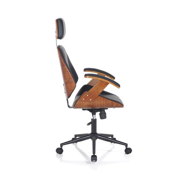 Černá kancelářská židle z imitace kůže Visby – Tomasucci-image-3