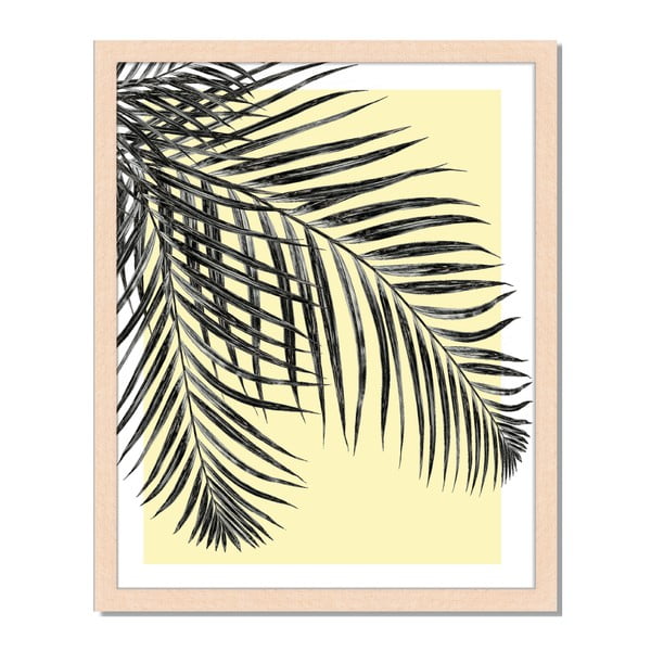 Obraz v rámu Liv Corday Scandi Leaf & Yellow, 40 x 50 cm