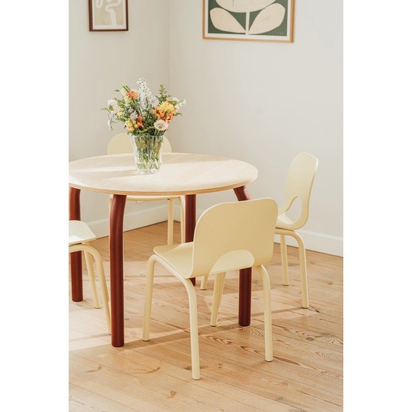 Kulatý jídelní stůl s deskou v dubovém dekoru ø 100 cm Meko – noo.ma-image-2