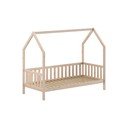 Domečková dětská postel z borovicového dřeva s roštem v přírodní barvě 90x200 cm Cabane – Vipack