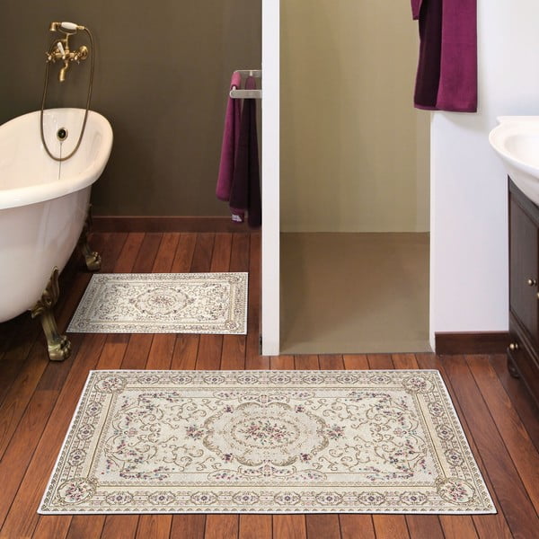 Hnědo-béžové koupelnové předložky v sadě 2 ks 60x100 cm – Foutastic-image-1