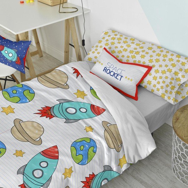 Oboustranný bavlněný povlak na polštář Mr. Fox Space Rocket, 50 x 30 cm-image-1