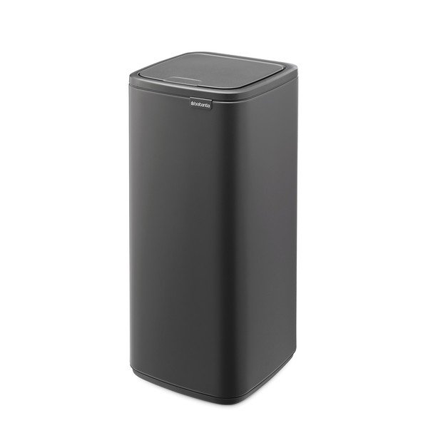 Tmavě šedý dotykový ocelový odpadkový koš 30 l Bo Touch – Brabantia