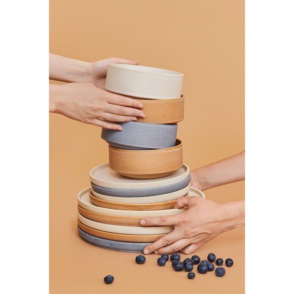 12dílná sada krémového kameninového nádobí Bonami Selection Malia-image-3