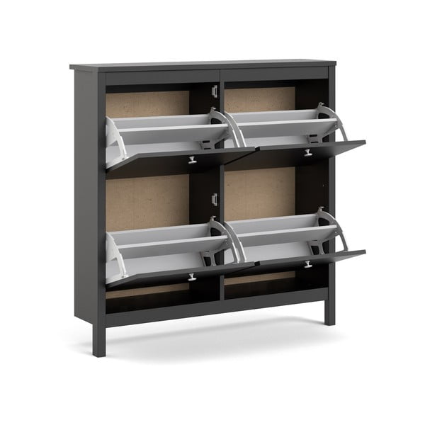 Černý výklopný botník Madrid – Tvilum-image-4