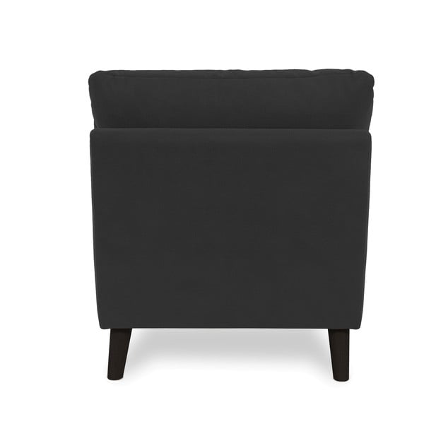 Antracitové křeslo s černými nohami Vivonita Bill-image-4