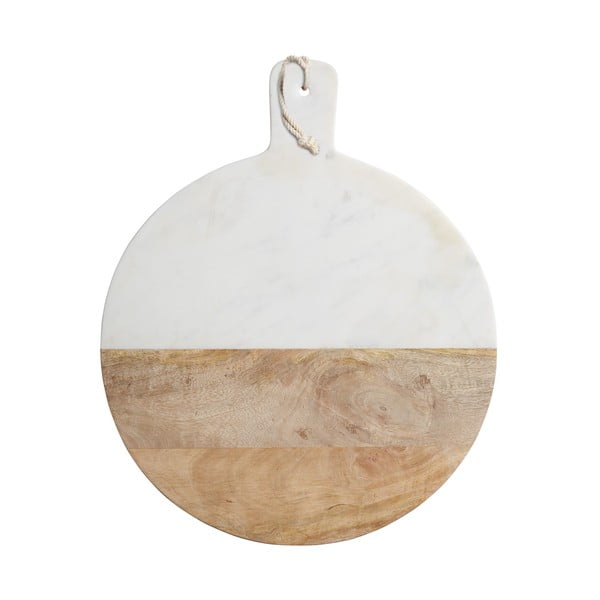 Prkénko z bílého mramoru a mangového dřeva Kitchen Craft Master Class, 50 cm