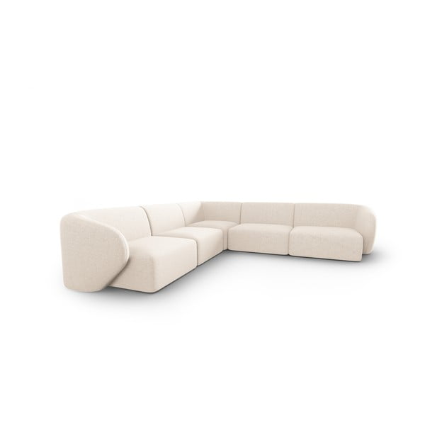 Béžová žinylková rohová pohovka Paolo – Milo Casa