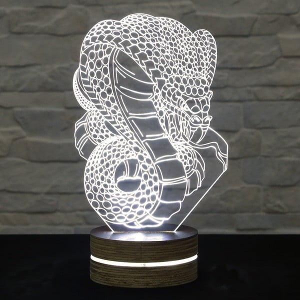 3D stolní lampa Snake