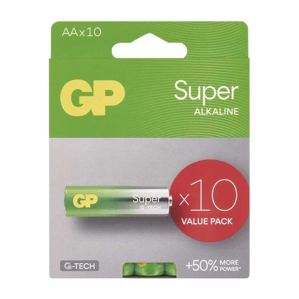 Sada 10 alkalických baterií EMOS GP Super AA-image-1