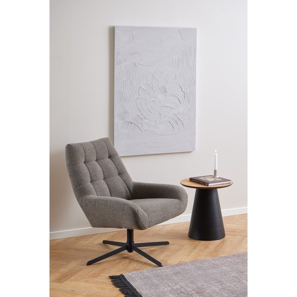 Šedo-hnědé křeslo z textilie bouclé Paris – Actona-image-1