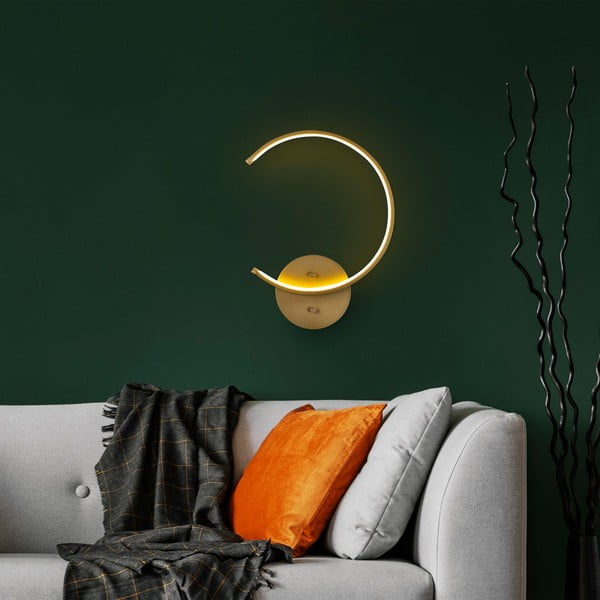 LED nástěnné svítidlo ve zlaté barvě ø 10 cm Moon – Opviq lights-image-3