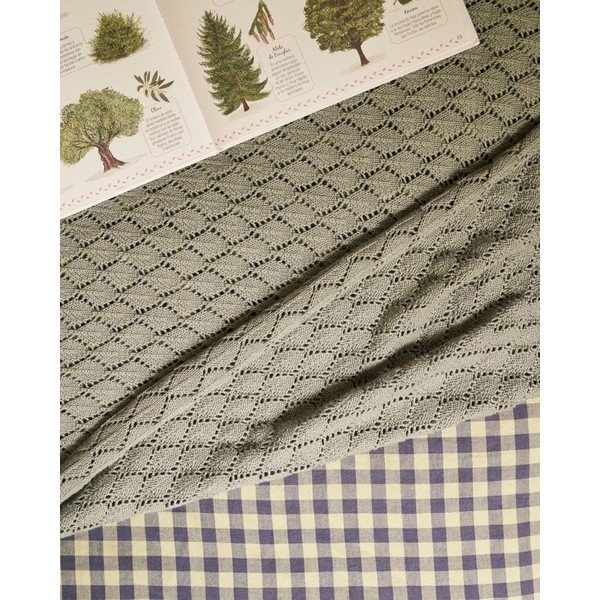 Modrá bavlněná pletená dětská deka 70x100 cm Ria – Kave Home-image-2