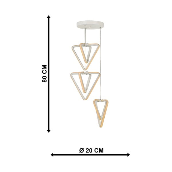 Bílé kovové LED závěsné svítidlo ø 20 cm Baris – Squid Lighting-image-4