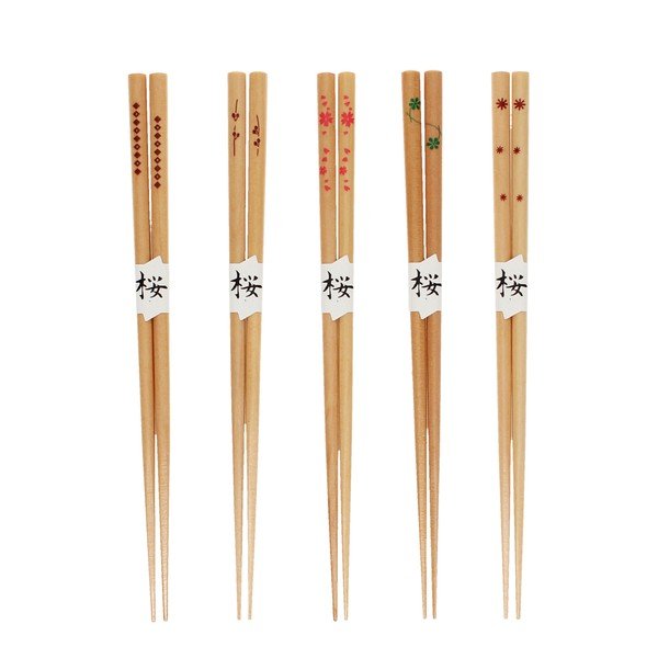 Dřevěné hůlky v sadě 5 ks v přírodní barvě Delicate – Rex London