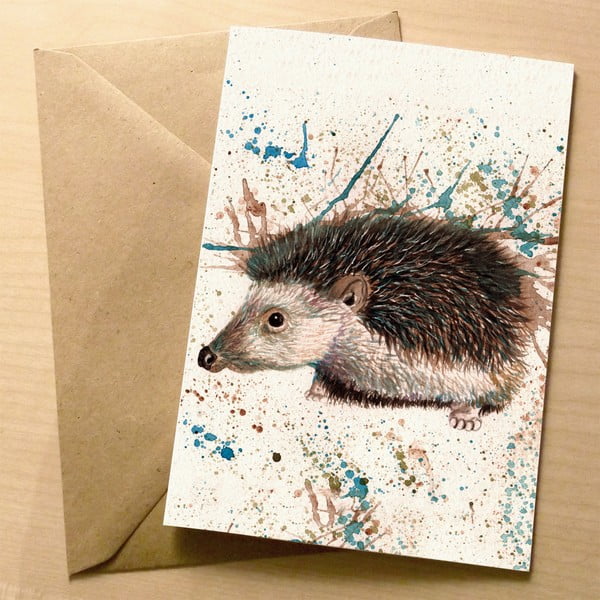 Přáníčko Wraptious Splatter Hedgehog